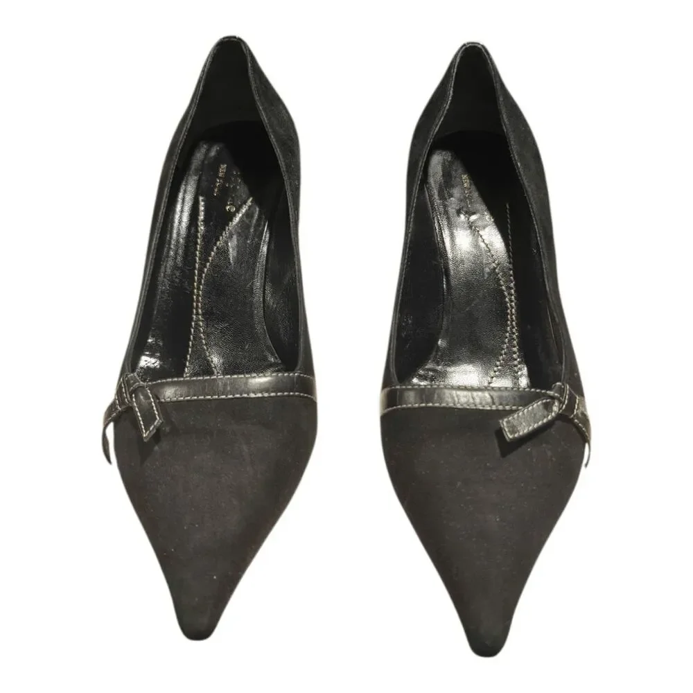 KATE SPADE Black Suede Pointy Toe Pumps Size 9.5M